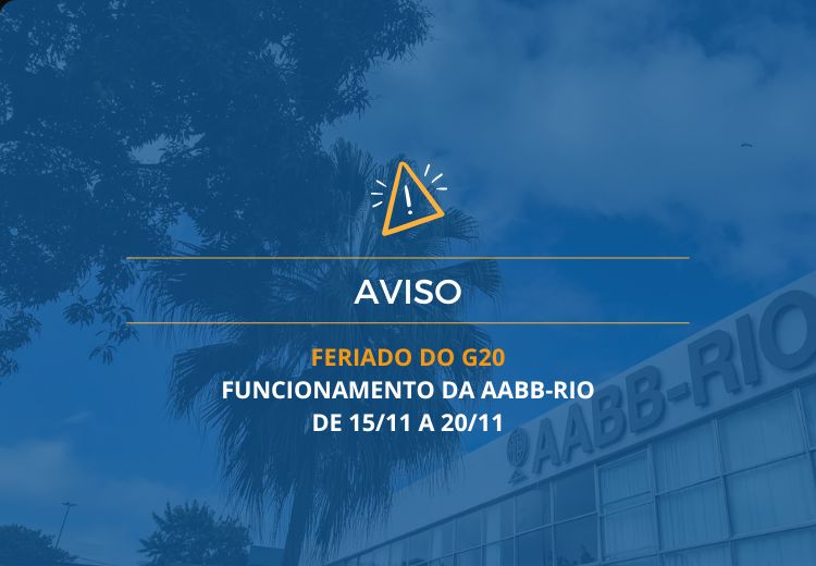 Aviso: Feriado do G20